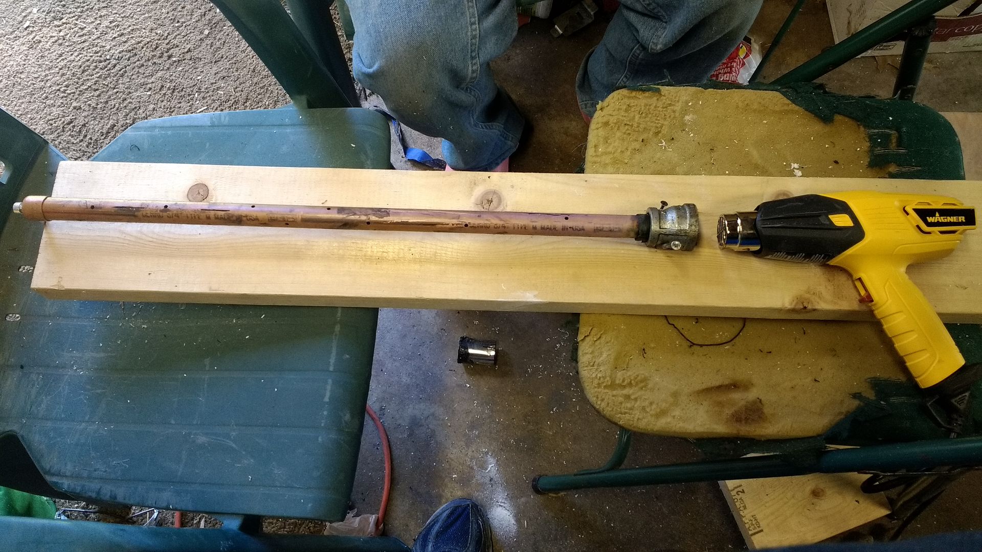 My rig to flatten PVC pipes for armor